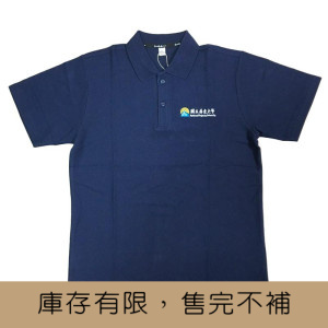 屏大電繡網眼POLO衫_深藍